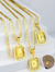 Gold Plated Initial Letter Pendant Necklace – Stainless Steel Figaro Chain