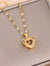 Double-Layer Love Necklace with Rhinestones – Elegant Titanium Steel Pendant Fashion Jewelry for Women
